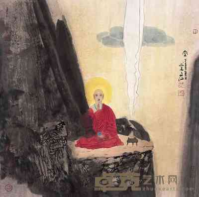 于文江 1995年作 空 镜心 69×69cm